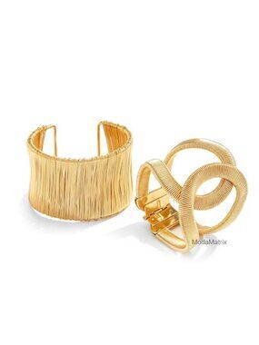 Chunky Gold Cuff Bracelets for Women, Geometric Leaf Cuff, Adjustable Open